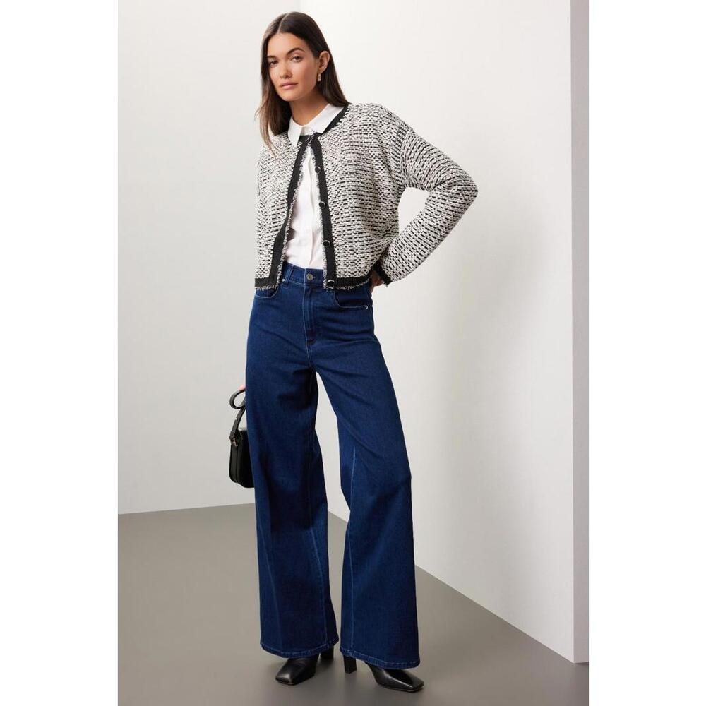 Club Monaco Textured Cardigan Size M with Missing Button